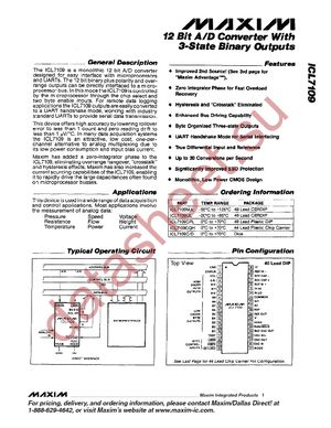 ICL7109CMH+D datasheet  